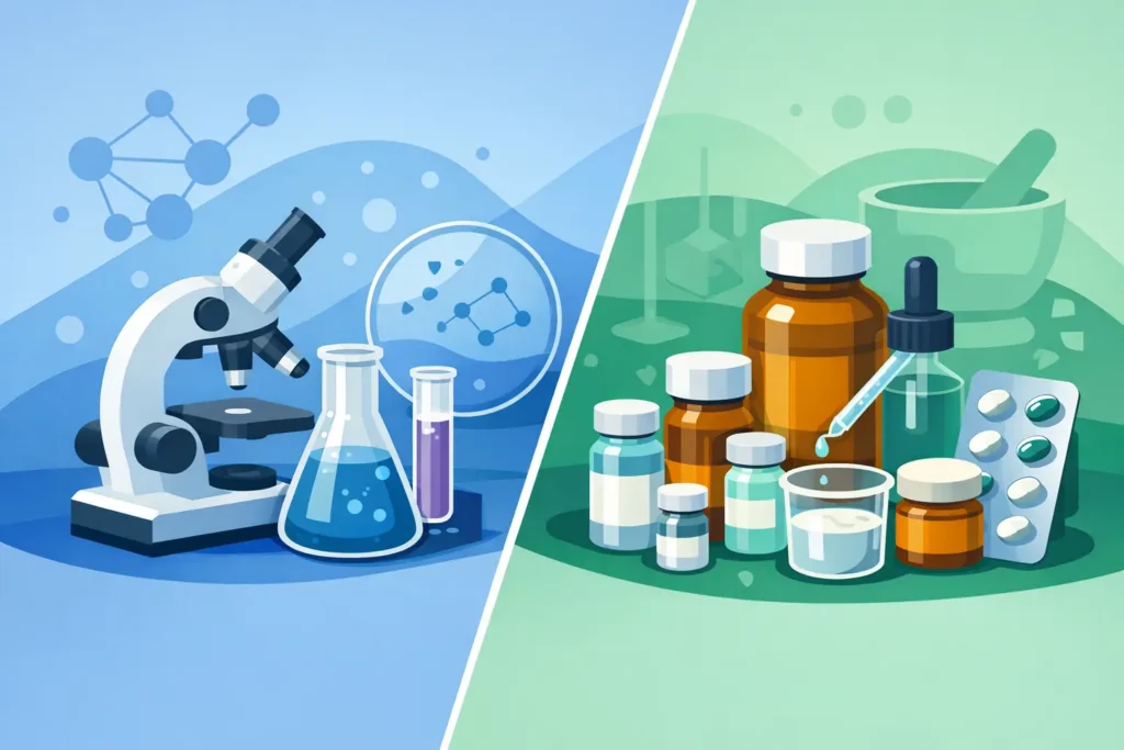 Research Peptides vs Compounded Peptides
